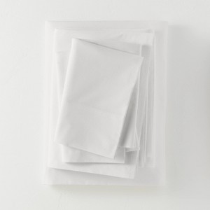 Washed Supima Percale Solid Sheet Set - Casaluna™ - 1 of 4