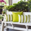 Tramull Horizon Stripe Pillow 14x20 Inches, Indoor Outdoor Decorative Pillow Cover, Water Resistant Solarium Polyester - 4 of 4