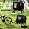 2-in-1 Bike Trailer & Push Cart for Pets - Detachable Bike Hitch & Push Handle Included,All-Terrain Wheels,Non-Slip Floor,Holds Up to 88 lbs - 2 of 4