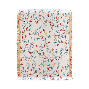 Ninola Design Christmas lights 56"x46" Woven Throw Blanket - Deny Designs - 1 of 4
