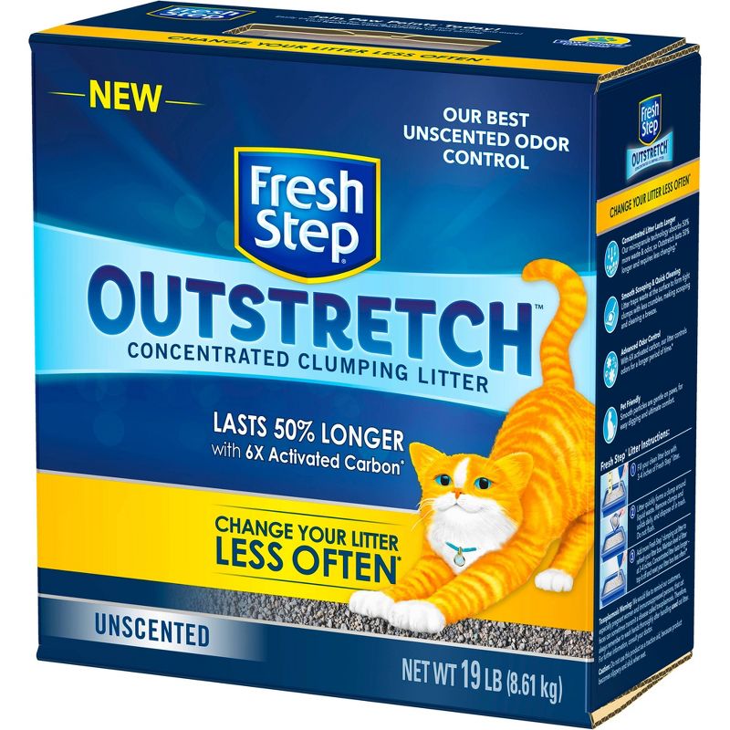 Fresh Step Outstretch Unscented Cat Litter - 19lbs, 3 of 11