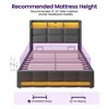 Greenstell Upholstered Lift Storage Bed with LED Lights & Charging Station, Modern Platform Bed, Heavy Duty Wooden Slats - 4 of 4