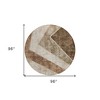 Brown And Beige Geometric Washable Indoor Outdoor Area Rug - 3 of 4