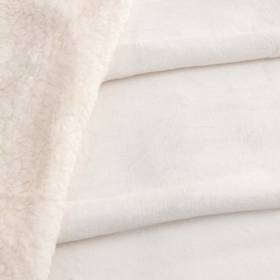 Twin Optic White Fleece Sherpa Reversible Blanket