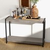 Farmhouse Entryway Table, 40" Brown Console Table with Storage - 3 of 4