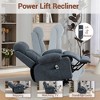 Bosmiller Power Lift Recliner Chair for Elderly, Electric Oversized Sofa, Vibration Massage & Heat, Cup Holder, USB Charge Port for Living Room - 3 of 4