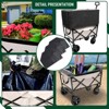 RISOKEYS Foldable Utility Beach Wagon Cart , Heavy Duty Utility Wagon Grocery Cart,3pcs Plastic Liner Bag,for Gardening, Beach, Picnics - 4 of 4
