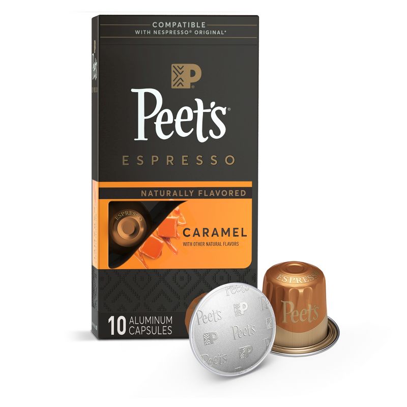 Peet&#39;s Coffee Caramel Dark Roast Espresso Capsules - 10ct, 1 of 5