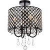 Elegant Lighting Elise 14 inch flush mount in black - 3 of 4