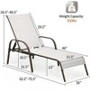 Costway 2PCS Patio Lounge Chair Chaise Adjustable Reclining Armrest Grey - image 3 of 4