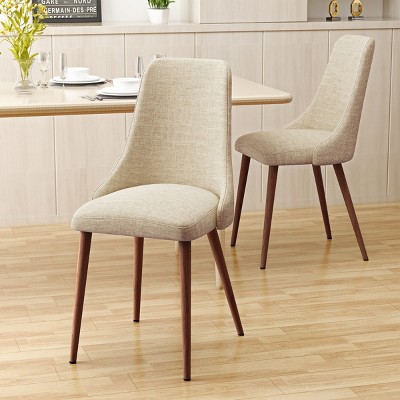 Dining Chairs Set of 2 Mid-Century Modern Upholstered with High Back & Padded Seat for Dining Room-Baofuwish