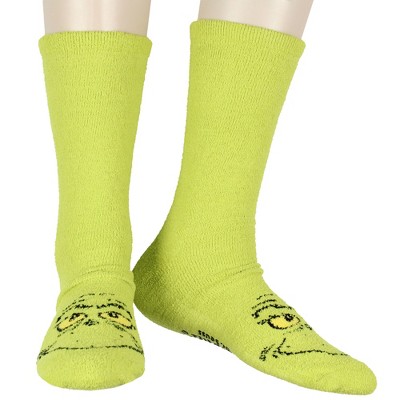 Seven Times Six Dr Seuss Grinch Who Stole Christmas Matching Family Gripper Slipper Socks OSFM