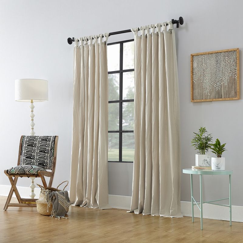 Washed Cotton Twist Tab Light Filtering Curtain Panel - Archaeo, 6 of 16