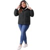 Agnes Orinda Women's Plus Size Faux Fur Warm Long Sleeve Hooded Jacket - 3 of 4