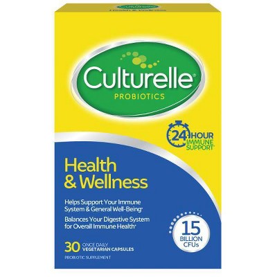 Culturelle Health & Wellness Daily Immune Support Probiotic Vegetarian Dietary Supplement Capsules for Women and Men - 30ct