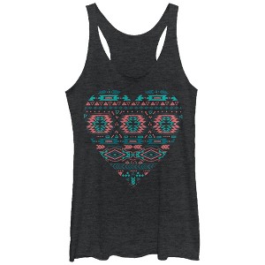Women's Lost Gods Southwest Print Heart Racerback Tank Top - 1 of 3