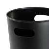 Racxily Basic Plastic 2.64 Gallon Wastebasket in Rich Black for Bathroom, Bedroom or Office - 3 of 4