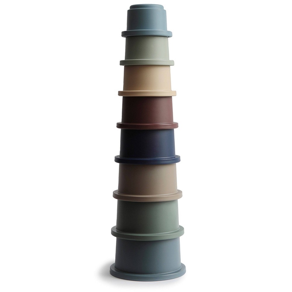 Photos - Other Toys Mushie Bath Toys Stacking Cups - Forest