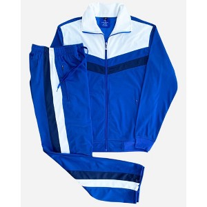 Royal Threads Men's Tracksuit Warm-Up 2-piece Retro Style Track Jacket & Pants Matching Set - 1 of 4