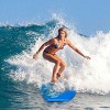 Costway 41''/37''/33''  Lightweight Super Bodyboard Surfing W/Leash EPS Core Boarding Blue Shark - 3 of 4
