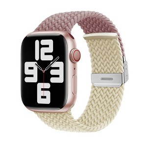 HTUTWOO Braided Strap for Apple Watch Band, Nylon Two-Tone Watch Strap 38/40/41/42/44/45/46/49mm for iWatch Series 11 10 9 8 7 6 5 4 3 2 1 Ultra SE - 1 of 4