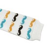 Wrapables Colorful Baby & Toddler Leg Warmers 1, Moustache White and Multicolored - 2 of 2
