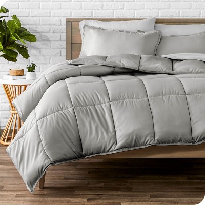 Bare Home 3-piece Goose Down Alternative Comforter Set In Light Grey ...