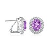 Ross-Simons 4.40 ct. t.w. Amethyst and 1.00 ct. t.w. White Topaz Earrings in Sterling Silver - 3 of 4
