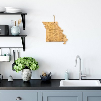 Missouri State Shaped Bamboo Cutting and Serving Board