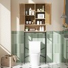 Dcolora Over The Rack Wood Cabinet with Metal Stand, Bathroom Organizer with Adjustable Shelf - 3 of 4