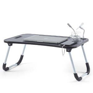 Bryt Foldable Lap Desk with USB Ports, Portable and Lightweight Laptop Stand for Working, Reading, and Writing, Laptop Tray - 1 of 4