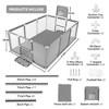 GOTGELIF 71"x48" 4-Panel Baby Playpen Foldable Playard with Basketball Hoop - 4 of 4