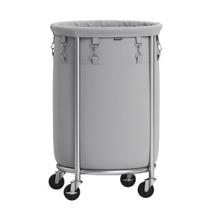 Laundry Hamper with Wheels Round Rolling Laundry Sorter Laundry Cart with Removable Bag - 1 of 4