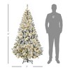 6' Prelit Artificial Flocked Christmas Trees, with Snow Frosted Branches, Warm White LED Lights, Auto Open - 3 of 4