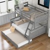 Twin over Full Bunk Bed with Twin Size Trundle Bed, Ladder and Guardrail-ModernLuxe - image 4 of 4