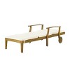Christopher Knight Home Perla Outdoor Acacia Wood 3 Piece Adjustable Chaise Lounge Chat Set with Cushion - 4 of 4
