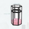 Unique Bargains Faux Pearl Clear Dustproof Glass Makeup Brush Holder with Lid 1 Pc - 3 of 4