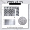 DII Design Imports Indoor Outdoor 4 x 6 Ft Reversible Lattice Woven Rectangular Runner Rug for Decks, Patios, Living Rooms, & Kitchens, Storm Blue - 4 of 4