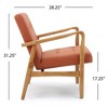 Modern Accent Chair with Tufted Back and Birch Wood Legs, Upholstered Sofa Chair for Living Room, Bedroom Arm Chair -Christopher Knight Home - 3 of 4