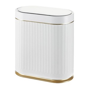 Aoibox Motion Sensor Trash Can with Lid, 2 Gallon Automatic Garbage Bin, Smart Bathroom Decor, Plastic Waste Bin for Bedroom, Office, Living Room - 1 of 4