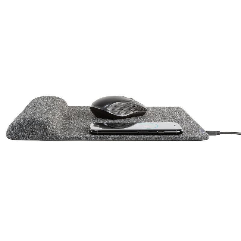 Allsop® PowerTrack Plush Wireless Charging Mousepad with Wrist Rest, 4 of 11