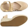 Allegra K Women's Closed Round Toe Espadrilles Wedges Tie Up Sandals - 4 of 4