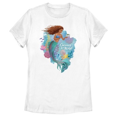 Women's The Little Mermaid Ariel Curious & Kind T-shirt - Large