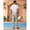 Men's Lightweight Cotton Linen Pants Casual Trouser Summer Yoga Beach Pant with Pockets - 2 of 4