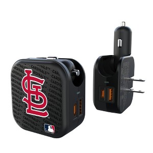 MLB National League Teams Text Backdrop 18-Watt 2 in 1 USB A/C Charger - 1 of 3