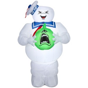 Gemmy Airblown Inflatable Stay Puft w/Pumpkin Ghostbusters, 3.5 ft Tall, Multicolored - 1 of 4