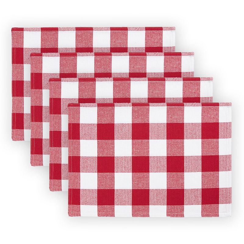 Farmhouse Living Buffalo Check Placemats, Set of 4 - 13" x 19" - Elrene Home Fashions, 1 of 6