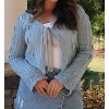Women's Chiffon Detail Sweater - Hem & Thread - 2 of 4