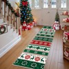 Christmas Washable Non Slip Area Rug Xmas Holiday Rug Soft Non Shedding Floor Covering Low Pile Thin Foldable Mat for Living Room Bedroom Kitchen - 3 of 4