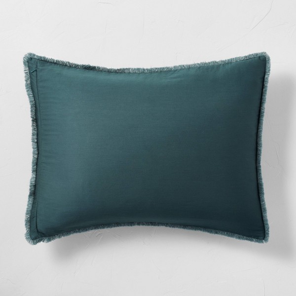 Funda de Almohada Decorativa de Mezcla de Lino Pesado para Edredón - Casaluna™ 4